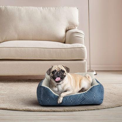 Puppy Dog Bed, Plush Bolster Dog for Small Dogs, Small, 21" X 17", Pink